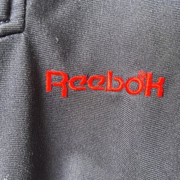 Vintage 80s retro Reebok Sport Polyester navy white and red polyester full zip - Picture 2 of 5